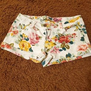 Vanilla Star Floral Jean Shorts